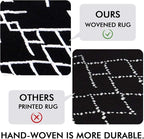 IOHOUZE Kitchen Hallway Runner Rug -2'x6' Boho Black White Entryway Runner Rugs - Image 3