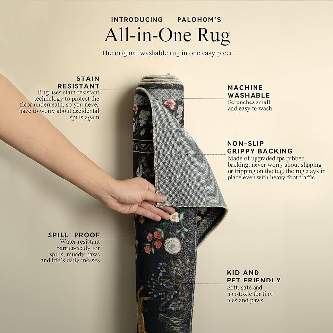 Machine Washable Kitchen Runner Rugs: 2'x6' Entryway Rug Non Slip Low Pile - Image 4