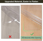 Crystal Clear Floor Mat 3×5ft, Upgraded Easy Flat Waterproof Vinyl Rug Cover - Image 2