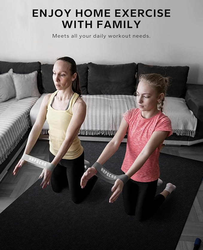 HAPBEAR Large Exercise Mat-7'x5'/6'x8'/6'x9'/6'x10'/6'x12'x8mm, Ultra Durable - Image 7