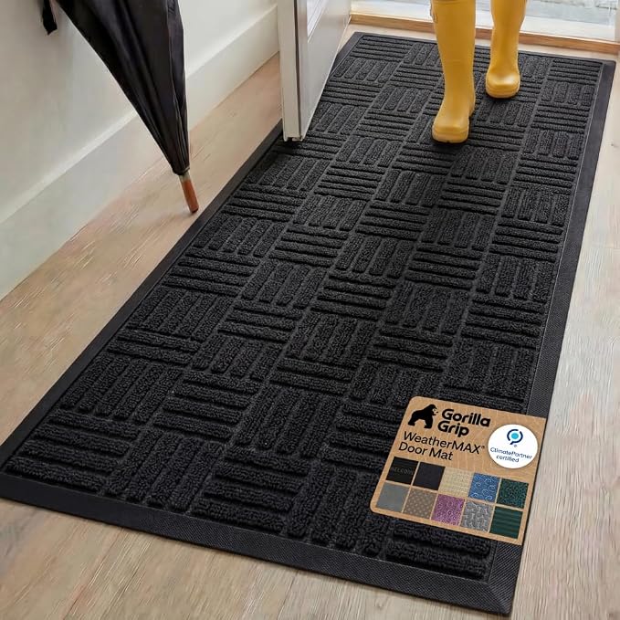 GORILLA GRIP 100% Waterproof All-Season WeatherMAX Doormat, US Designed Natural by Unknown