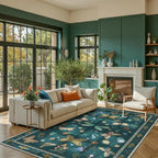 5x7 Washable Area Rugs for Bedroom & Living Room by Rugxara