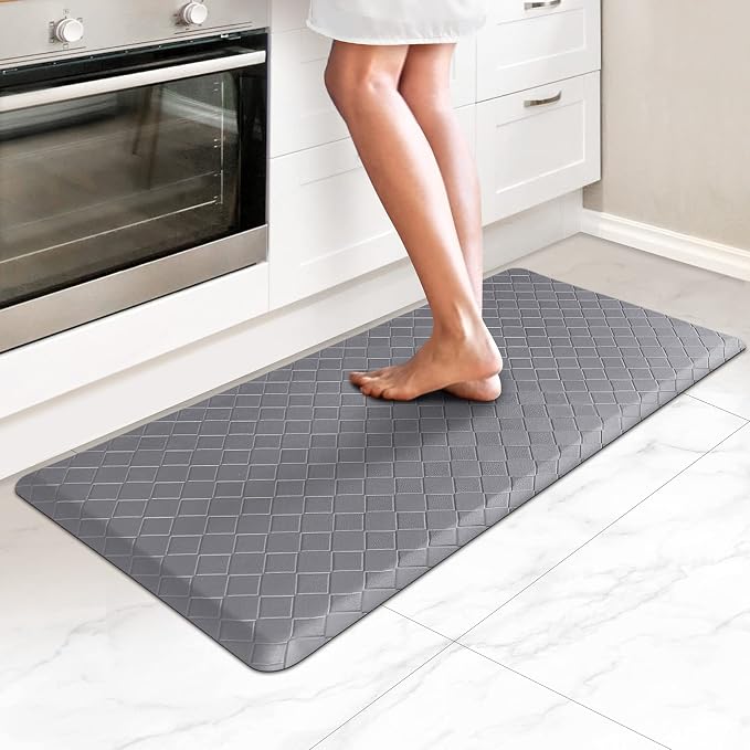 HappyTrends Kitchen Mat Cushioned Anti-Fatigue Kitchen Rug, Thick Waterproof by HappyTrends