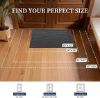 YIHOUSE Indoor Door Mat 20" x 32", Non-Slip Washable Entryway Mat, Dirt Trapper - Image 2