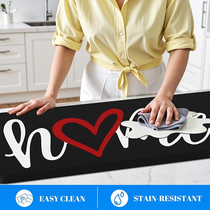 HappyTrends Kitchen Mat Cushioned Anti-Fatigue Rug Non-Slip Kitchen Rugs Stain - Image 4