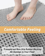 Upgraded Waffle Runner Rug, Super Absorbent Non Slip Bath Mats - Image 4