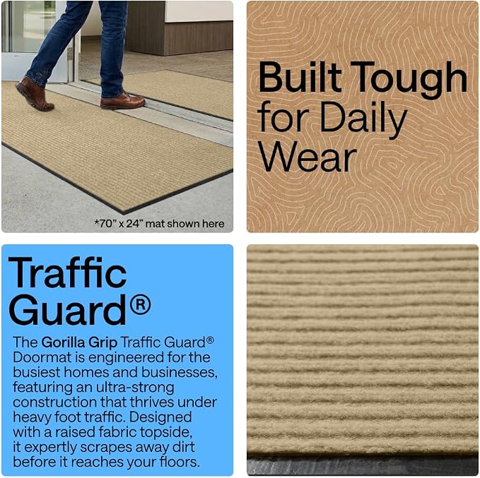 GORILLA GRIP Waterproof Traffic Guard Door Mat, Heavy Duty Entryway Mats - Image 3