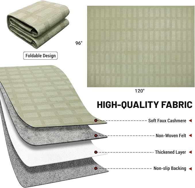 Washable Rugs 8x10 Area Rugs for Living Room, Ultra Soft Faux Wool Retro Carpets - Image 2
