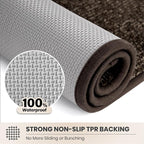 PURRUGS Dirt Trapping Door Mat Half Round 32" x 47", Non-Slip Machine Washable - Image 5