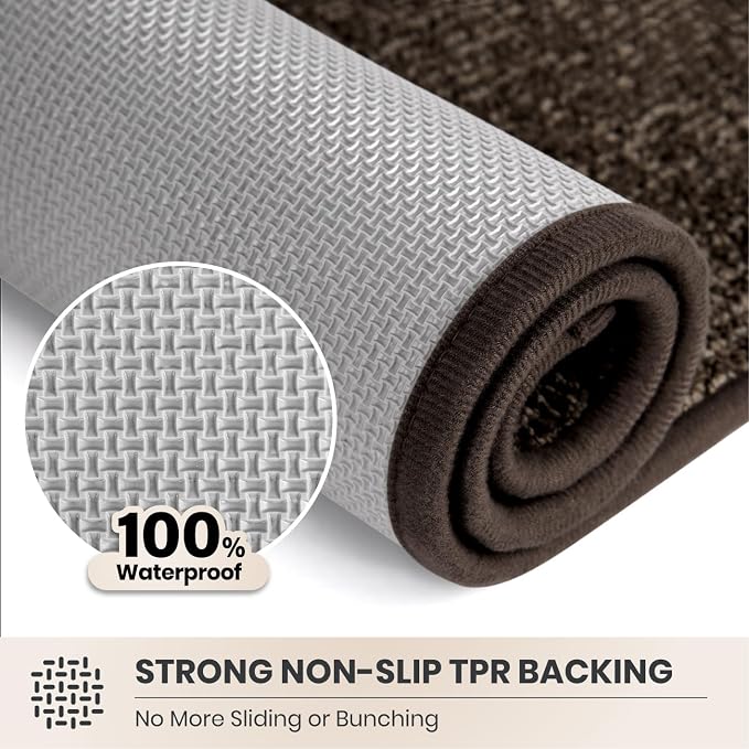 PURRUGS Dirt Trapping Door Mat Half Round 32" x 47", Non-Slip Machine Washable - Image 5