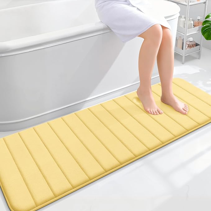 OLANLY Memory Foam Long Bathroom Rugs Runner 59x20, Super Soft Absorbent Bath by OLANLY