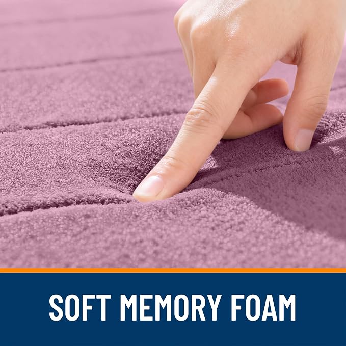 OLANLY Memory Foam Bath Mat 35x16, Super Soft Absorbent Bathroom Rugs, Quick Dry - Image 5