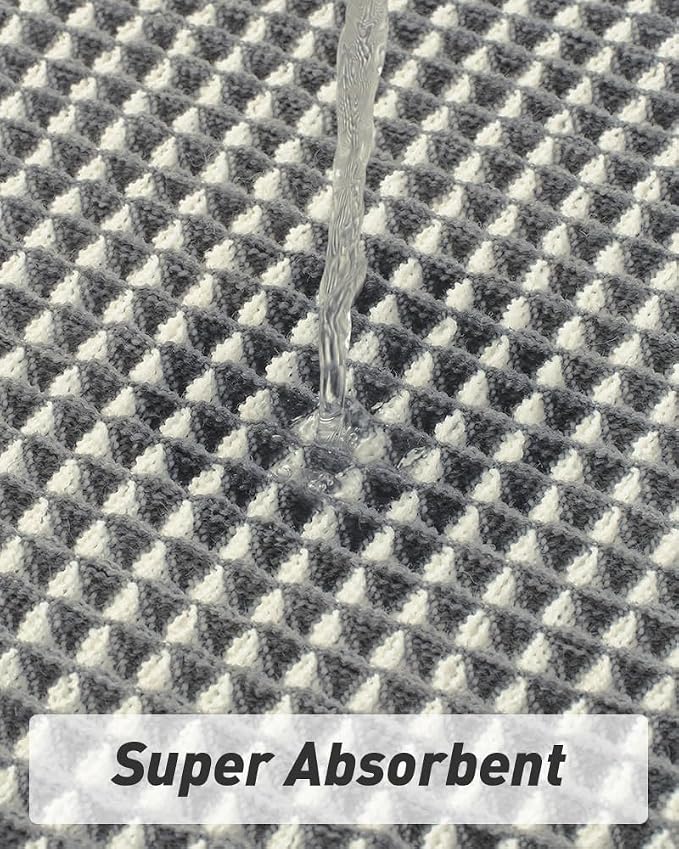 Upgraded Waffle Bath Mat, Super Absorbent Non Slip Bath Mats - Image 3