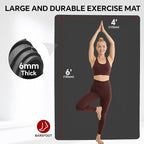 Stepwaver Extra Large Yoga Mat 6'x4', Ultra Durable, Wide Workout Mat, Wide - Image 2