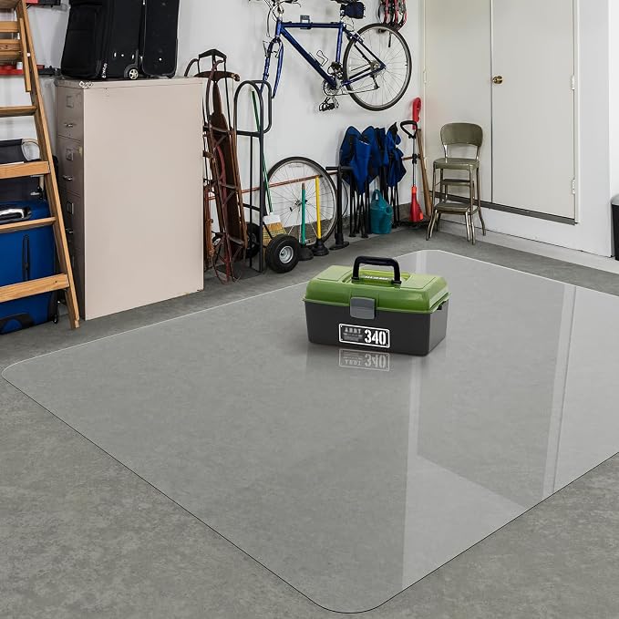 Area Floor Mat for Home, Spill Resistant Hard Floor Protector Cover for Bedroom by ZPAIAreaFloorProtector