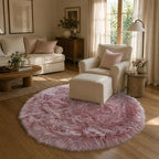 EasyJoy Faux Sheepskin Rug, Fluffy Faux Fur Rug, Ultra Soft Shag Area Rug - Image 5