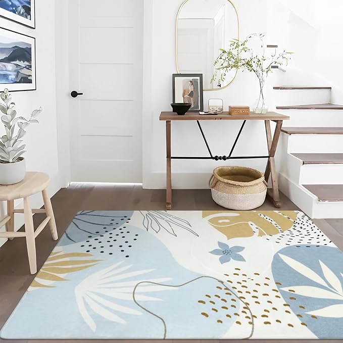Lahome Boho Blue Living Room Carpet - Image 2