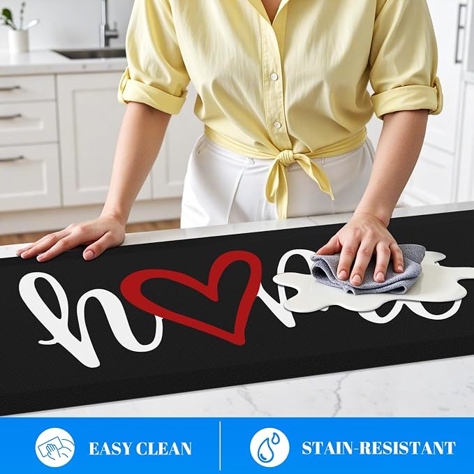 HappyTrends Kitchen Mat Cushioned Anti-Fatigue Rug Non-Slip Kitchen Rugs Stain - Image 4