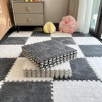 12pcs Carpet Squares Puzzle Floor Mat, Plush Interlocking Carpet Tiles by Unknown