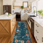 Lahome Floral Washable Runner Rug, Boho Ultra-Thin Kitchen Runners by Lahome