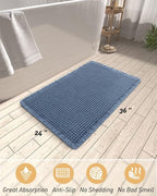 AMOAMI Upgraded Waffle Bath Mat, Super Absorbent Non Slip Bath Mats - Image 2