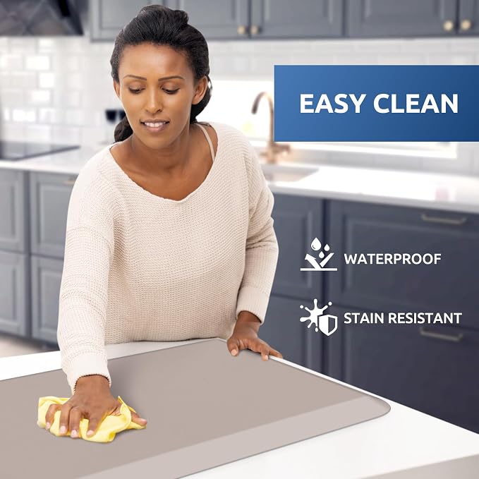 KitchenClouds Kitchen Mat Cushioned Anti Fatigue Kitchen Rug 0.8inch Water - Image 3
