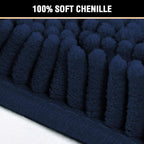 H.VERSAILTEX Navy Bath Mat for Bathroom, Microfiber Bath Rugs Chenille Floor - Image 3