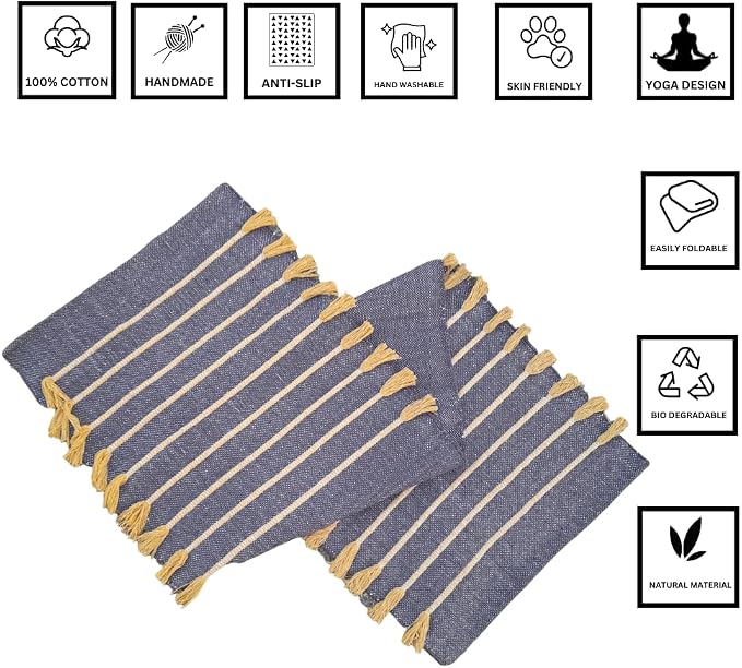 Jaipur art & Rugs Cotton Yoga Mat - Image 2