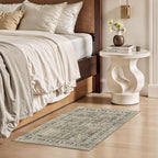 Lessymo Small Area Rugs 2x3 ft, Vintage Brown Machine Washable Rug - Image 2