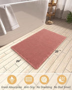 AMOAMI Upgraded Waffle Bath Mat, Super Absorbent Non Slip Bath Mats - Image 2