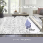 Washable 4×6 Area Rugs for Living Room, Vintage Floral Rug Soft Non Slip Stain - Image 2
