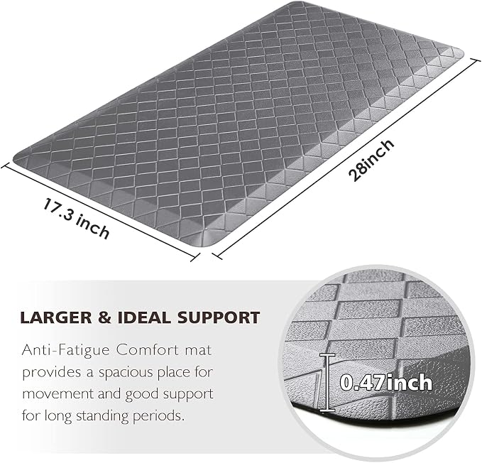 HappyTrends Kitchen Mat Cushioned Anti-Fatigue Kitchen Rug, 17.3"x 28" - Image 2