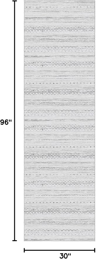 cotiled Hallway 2.6x8 Runner Rugs: Washable Boho Rugs - Image 2