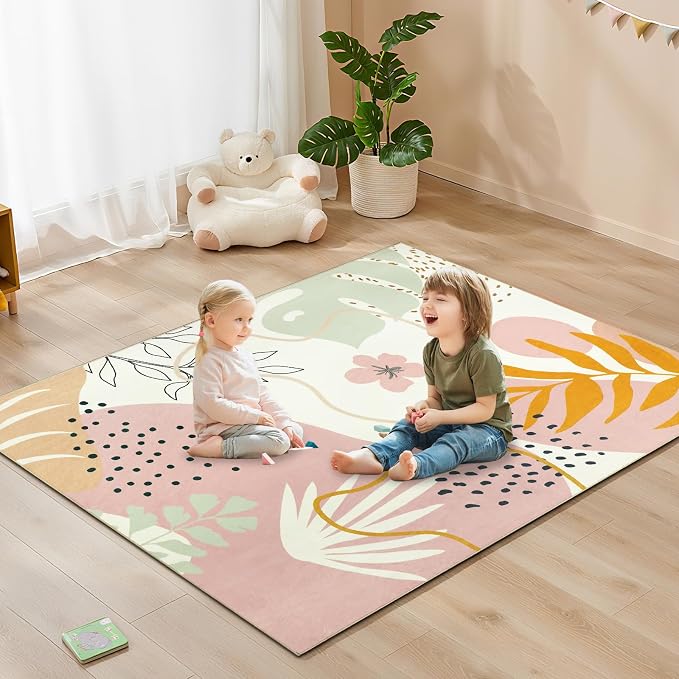 Kids Rug, Kids Carpet Playmat Non-Slip 5x7 Area Rugs Machine Washable Rug - Image 6