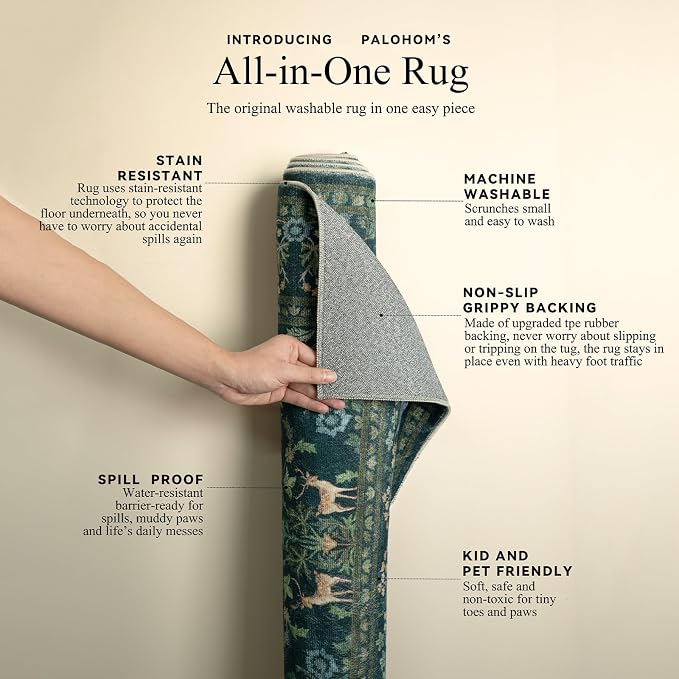 Washable Runners for Hallways Kitchen Rugs: 2'x6' Runner Rug Stain Resistant - Image 4