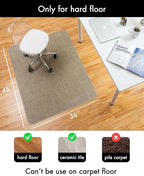 BARoyal Office Chair Mat for Hardwood Floor Under Desk Computer Rolling Chair - Image 3