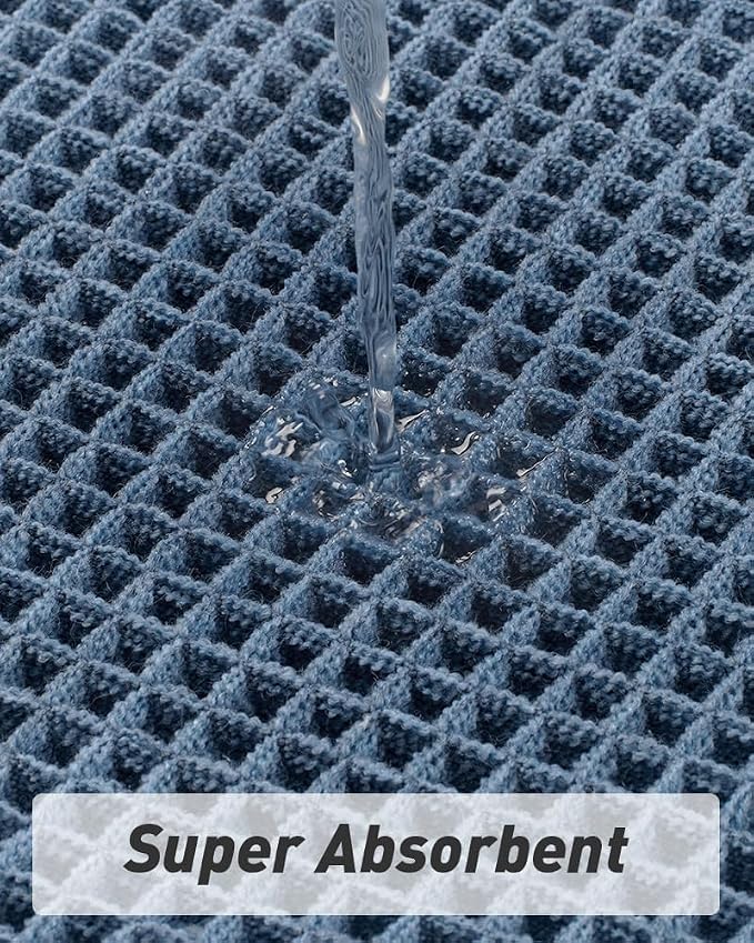 AMOAMI Upgraded Waffle Runner Rug Super Absorbent Non Slip Bath Mats - Image 2
