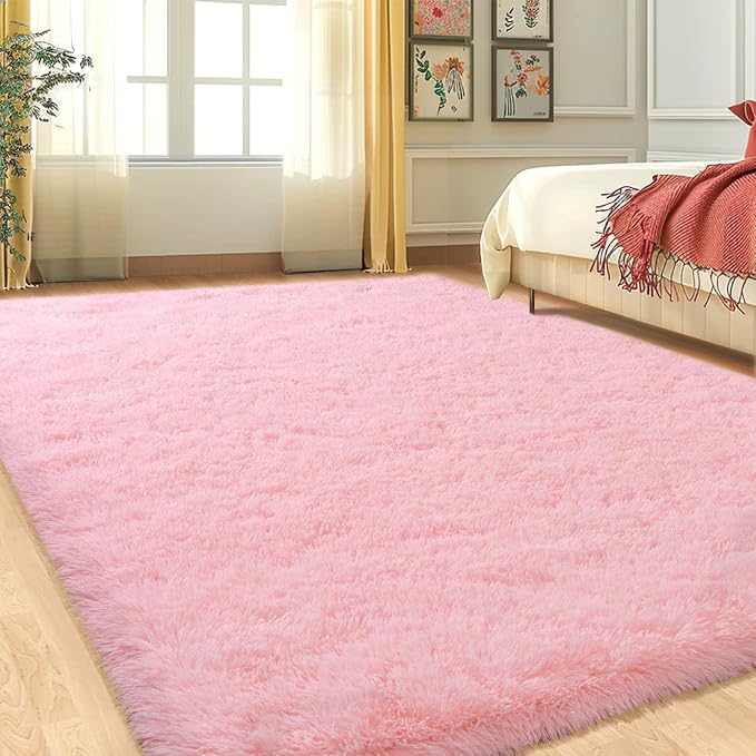 Large Shag Rugs 6 x 9, Soft Fluffy Fuzzy Plush Carpet, Anti-Skid Shaggy Rug - Image 2
