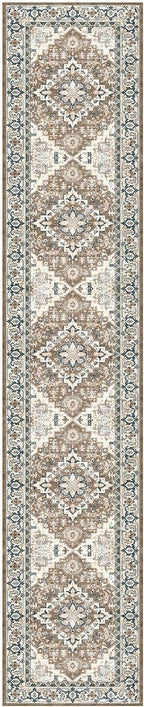 Lessymo 2 x 10 Long Runner Rug for Hallway, Washable Entryway Rugs Boho Faux - Image 9