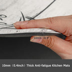 HEBE Anti Fatigue Kitchen Mat Set of 2 Non Slip Cushioned Kitchen Mats - Image 2