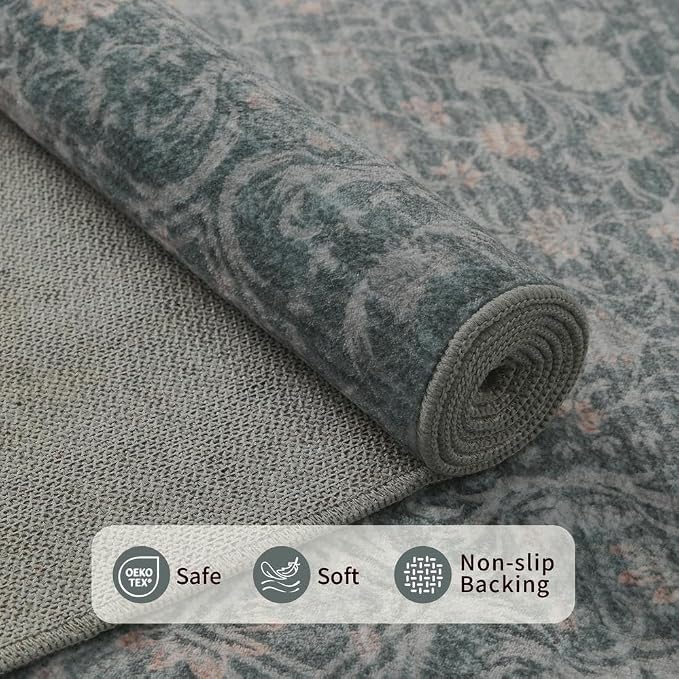 Rugxara 3x5 Washable Entryway Rug, Non Slip Boho Runner Rugs - Image 5