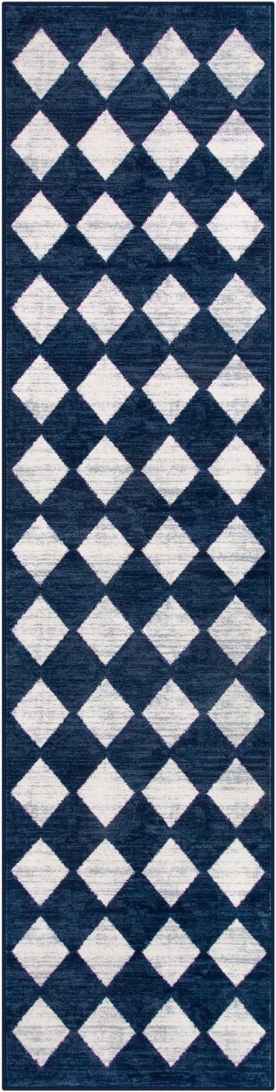 Lahome Zelie Checkered 2x8 Hallway Runner Rug, Soft Kitchen Runner Rugs Non - Image 9