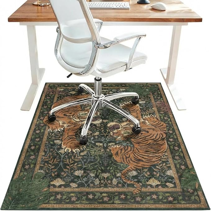 48"x72" Office Chair Mat for Hardwood Tile Floor, Under Desk Carpet Protector by BESBLEE