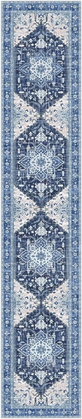 Yamaziot Washable Runner Rug, 2x10 Non-Slip Boho Vintage Hallway Rug Runner - Image 3
