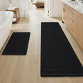 Upgraded Waffle Bath Mat Set of 2 Super Absorbent Non Slip Bath Mats by AMOAMI