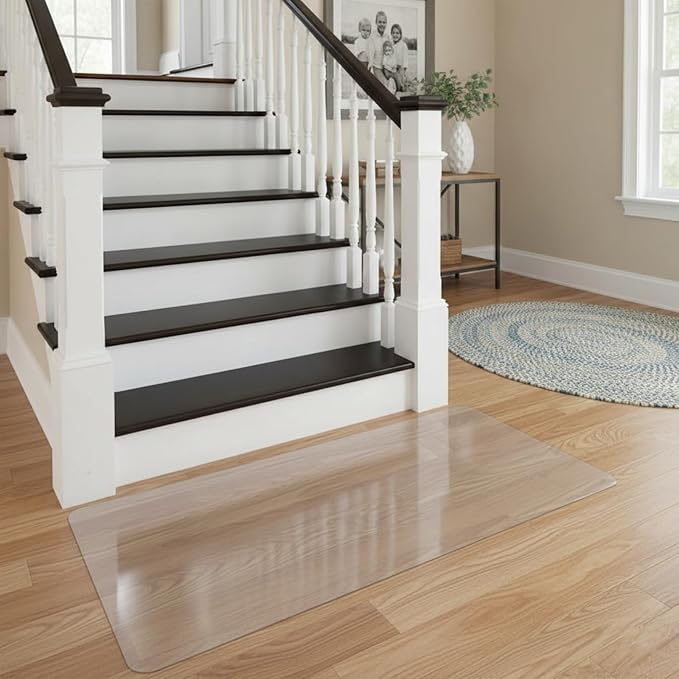 Clear Runner Mat for Hallway, 2x6ft Waterproof Plastic Floor Protector for - Image 3