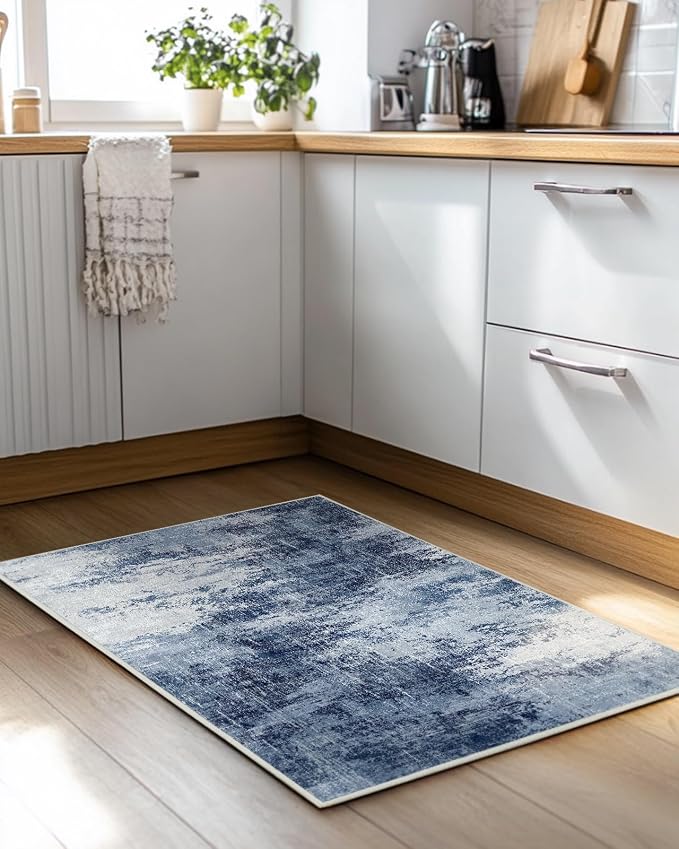 Washable Entry Rug, 2x3 Modern Abstract Rug - Image 2