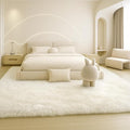 8x10 Area Rugs Living Room, Cream White Large Plush Fluffy Bedroom Carpet by Mtandyx