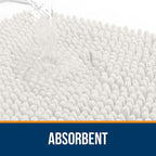 OLANLY Bathroom Rugs 32x20, Extra Soft Absorbent Chenille Bath Rugs, Rubber - Image 5