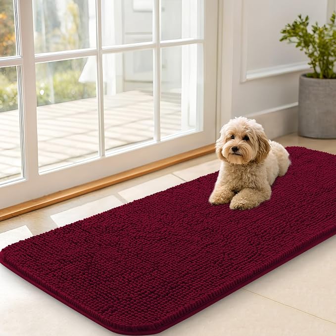 OLANLY Dog Door Mat for Muddy Paws 47x20, Absorbs Moisture and Dirt, Absorbent by OLANLY